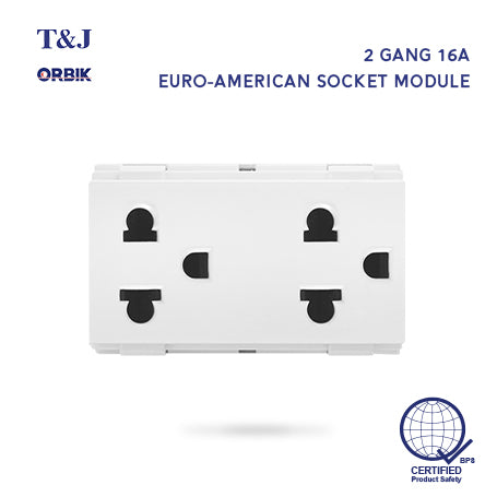 T&J ORBIK W8416V2 - 2 Gang Outlet